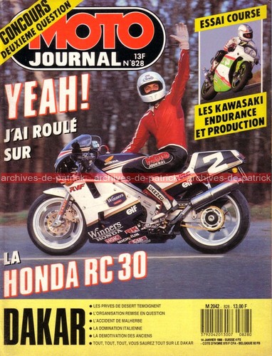 Moto journal 828 honda - 828, 30