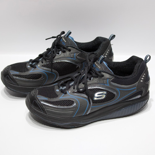 Skechers shape ups black blue - ups,