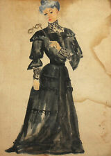 Tableau ancien aquarelle