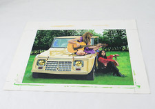 Alain VAVRO Détente sur la Méhari Gouache originale 18 x 26,4 publicité Norev