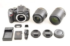 Mint 1580shots* Nikon D5100 DSLR Camera /AF-S 55-200mm,18-55mm VR Lens #5139