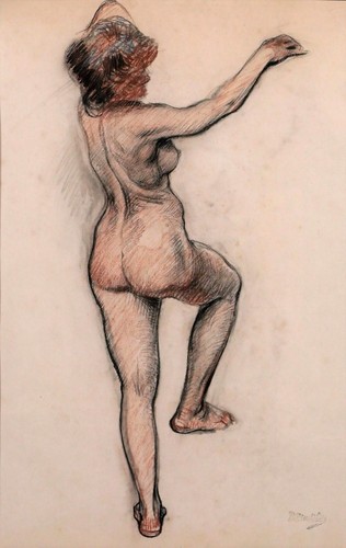 Paul madeline femme nue étude - madeline,