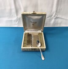 12 cuillères à moka CHRISTOFLE modèle PERLES métal argenté 10cm ménagère table