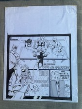 JEAN-YVES MITTON COUVERTURE ORIGINALE OMBRAX SAGA N°246 25 x 33 cm JUILLET 1986