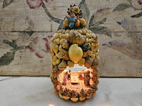 Lampe crèche coquillages - lampe,