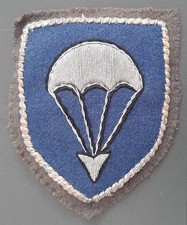 Insigne Parachutiste Allemand officier cannetille argent vintage RFA PARA PATCH