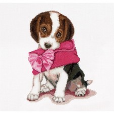 Théa Gouverneur Kit au point de croix compté "Puppy Love Aida", 31x30cm