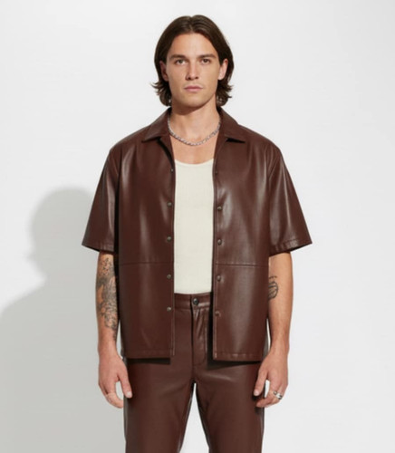 Chemise homme neuve cuir - homme, en