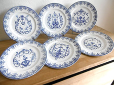 SIX ASSIETTES PLATES FAIENCE