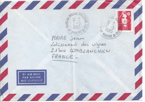 Lettre avec obliteration - lettre,
