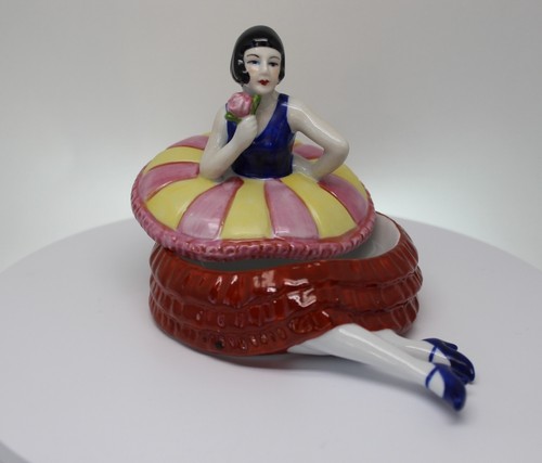 Boite bijoux figurine poudrier - bijoux,
