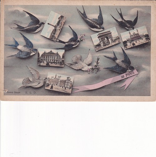 Cpa paris carte - cpa, souvenir