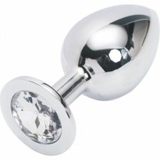 ROSEBUD BLANC PLUG ACIER ANAL
