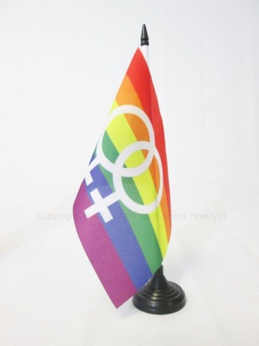 Drapeau table arc - drapeau, arc-en-ciel