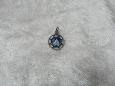 Ancienne médaille religieuse argent massif et émail / Archange Saint Michel