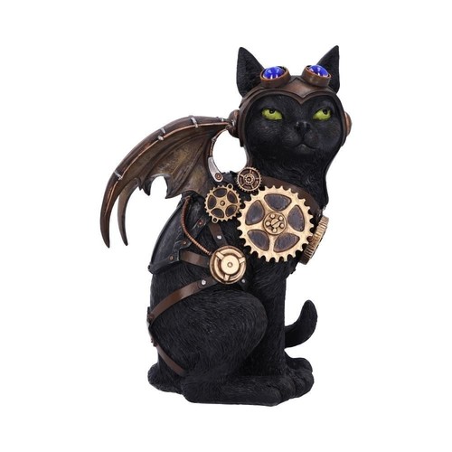 Déco figurine chat noir vol - figurine,