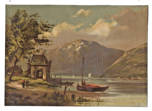 Ancien chromo image - , fin