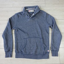 Levi's Pull avec Col et Poche Ventrale S Gris Coton Polyester