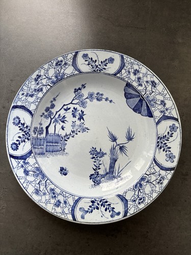 Assiette creuse faience creil - assiette,