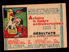 CARNET DE 20 TIMBRES TUBERCULOSE. ANNEE 1930