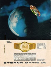PUBLICITE ADVERTISING 084  1964  ETERNA-MATIC 3000    montre  DATO