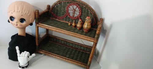 étagère rotin couleurs - Étagère,