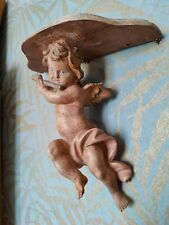 Ancien Angelot En Bois