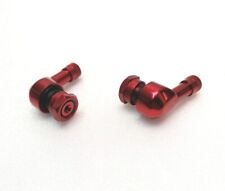 2x valves coudée alu rouge
