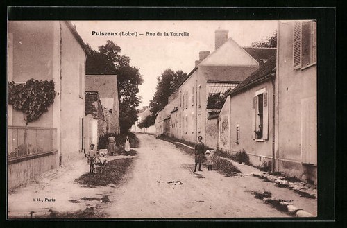 Cpa puiseaux rue - puiseaux,, de