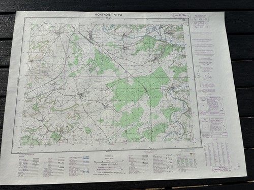 Carte ign monthois 1957 - carte,