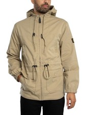Trojan Pour des hommes Parka en sergé avec badge, Beige