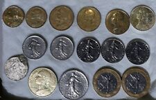 Lot de 18 Pièces françaises 5,10,20 centimes,1/2,1,10 francs entre 1965 et 1998