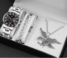 3 pièc Montre + Collier Aigle