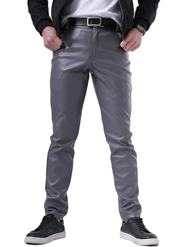 Nouveau pantalon cuir gris - en,