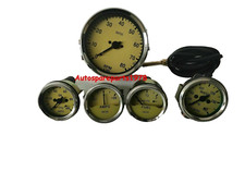 Kit réplique Smiths 52 mm - Température + huile + carburant + jauge d'ampli +...