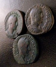 LOT DE 3 SESTERCES TTB/TTB+:SEVERUS ALEXANDRE/MAXIMINUS THRACE ET GORDIANUS 3.
