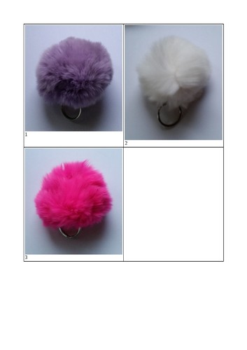 Pompon boule fourrure - pompon,, de