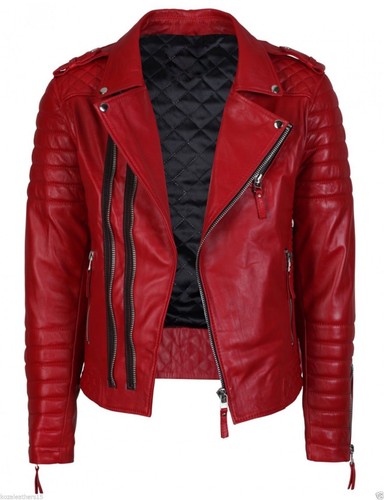 Veste moto motard rouge - rouge, en