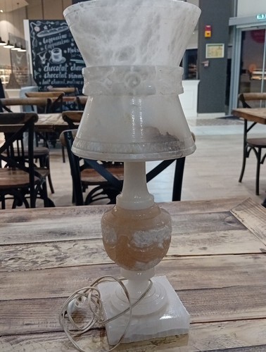 Ancienne lampe albâtre - ancienne, en