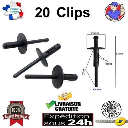 Agrafes rivet fixation - 20,