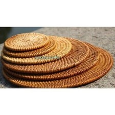 1 X Sous-Verre En Osier Tasse Thé Poêle Tapis Trivet Nappe Mat De Table Cuisine