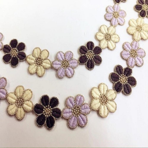 Galon applique fleur rosace - galon,