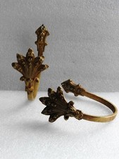 2 EMBRASSES RIDEAUX, PATÈRE EN BRONZE PORTE MANTEAUX APPLIQUE CROCHET ANCIEN  