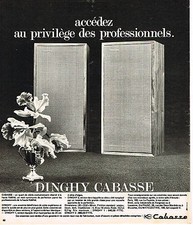 PUBLICITE ADVERTISING 054  1973  CABASSE  hi-fi  enceintes DINGHY
