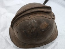casque 1885 sapeurs pompiers laiton jugulaire cuir complète porte plumet présent