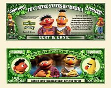 Le MUPPET SHOW ERNEST et BART! BILLET MILLION DOLLAR US Bert & Ernie Marionnette
