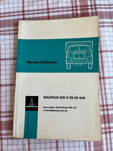 Manuel notice deutz magirus - notice,