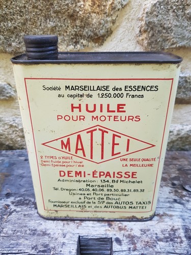 Ancien bidon huile 2 litres - ancien, d'huile