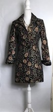 coat women winter Trench Embroidery Sequin Black Brown Mauve  Beige Color