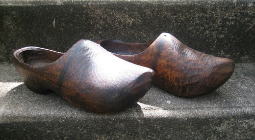 Paire sabots ancien bois - de,